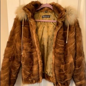Eizzo soft ladies mink bomber jacket